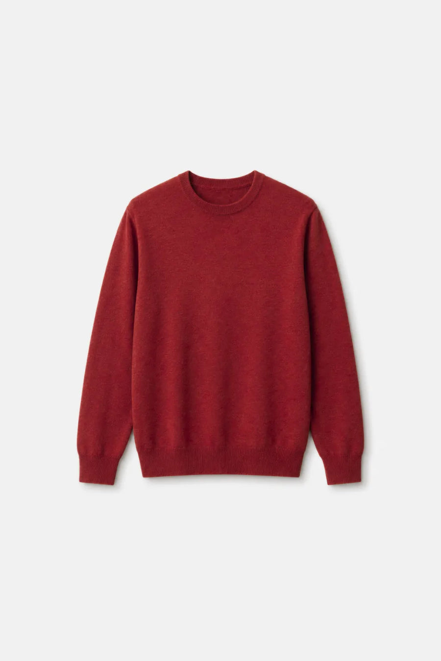 Fine Knit Round Neck Jumper — Burdeos