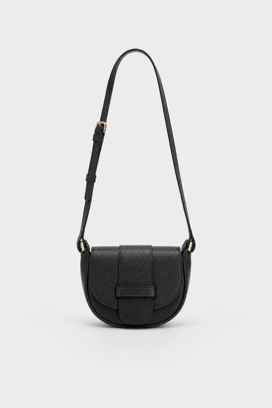Leather Crossbody Bag - Negro