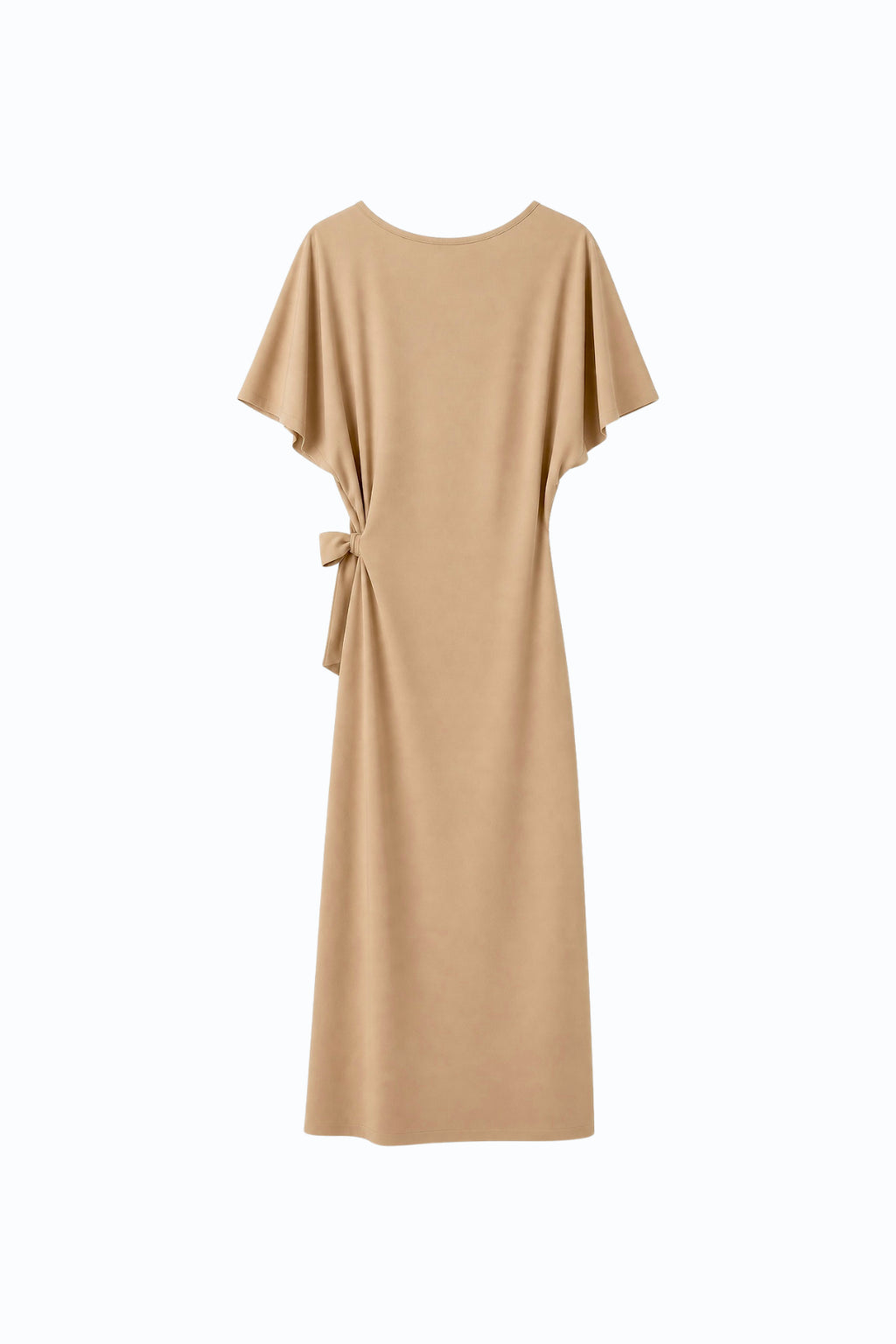Vestido Cintura Lazada - Camel