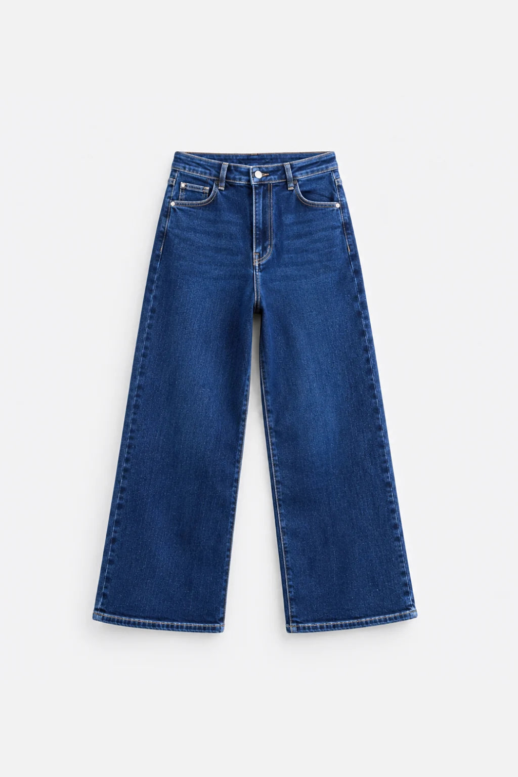 High-Waisted Straight-Leg Trousers