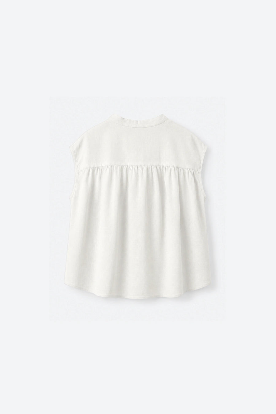 Blusa Lino Manga Japonesa - Blanco