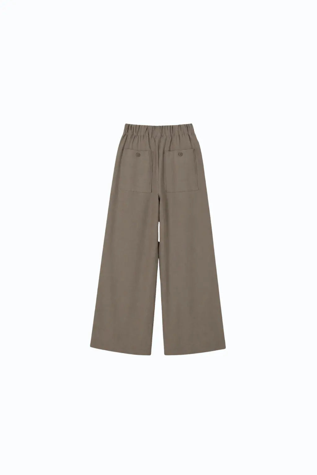 Pantalón Ancho Bolsillo Trasero - Caqui