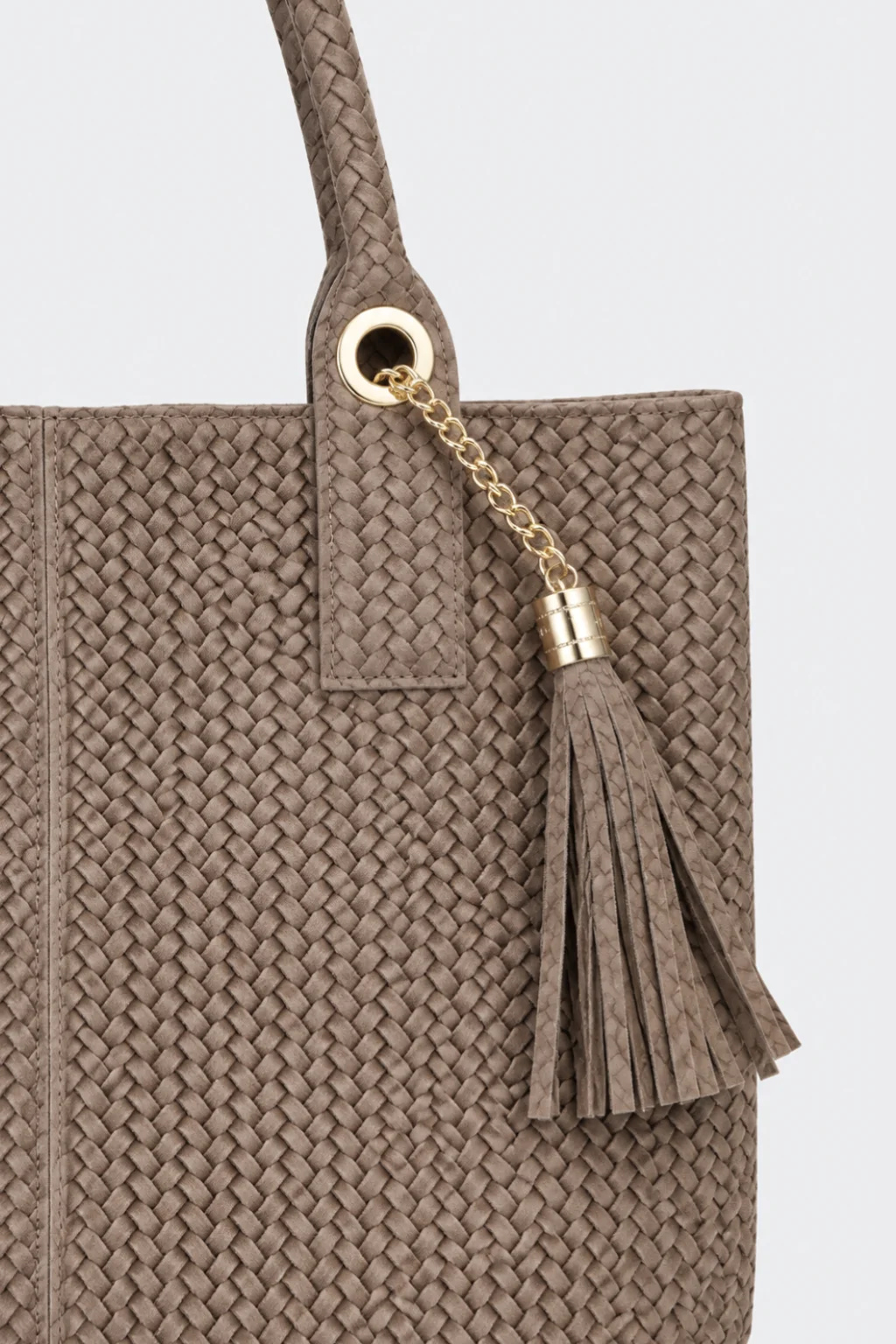 Bolso Tote de Piel Trenzado