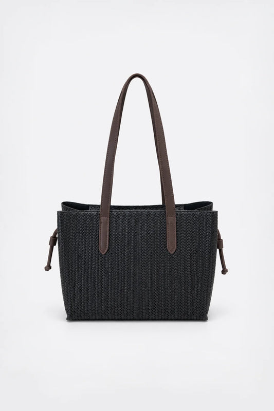Rigid Braided Leather Bag