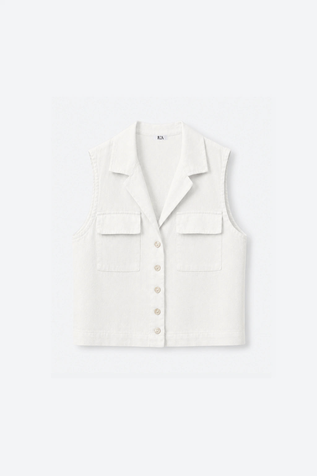 Chaleco Lino - Blanco