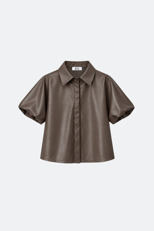 Chaqueta Polipiel Manga Globo