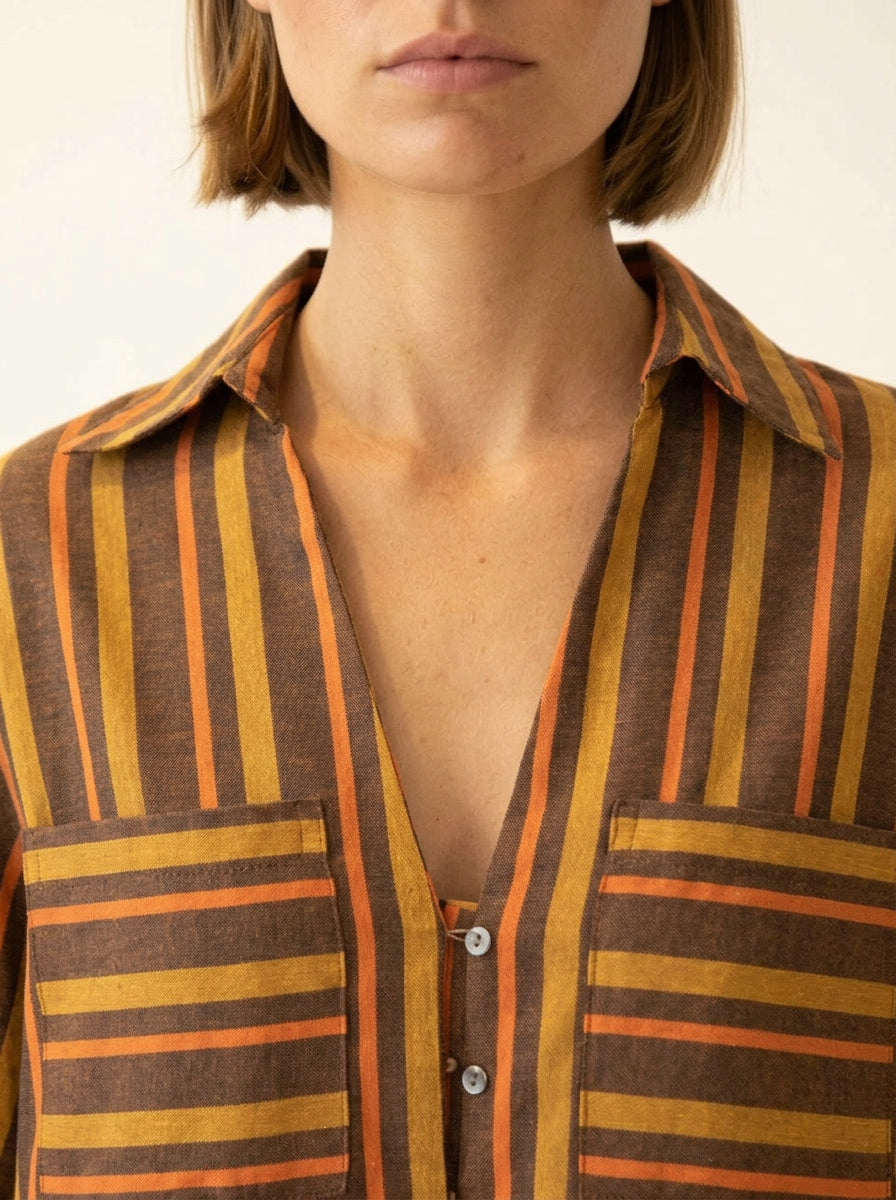 Camisola Rayas Naranja - Naranja