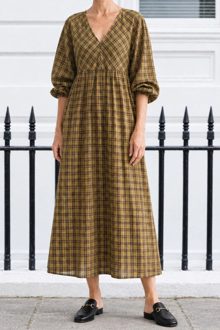 Vestido Over Pico - Mostaza