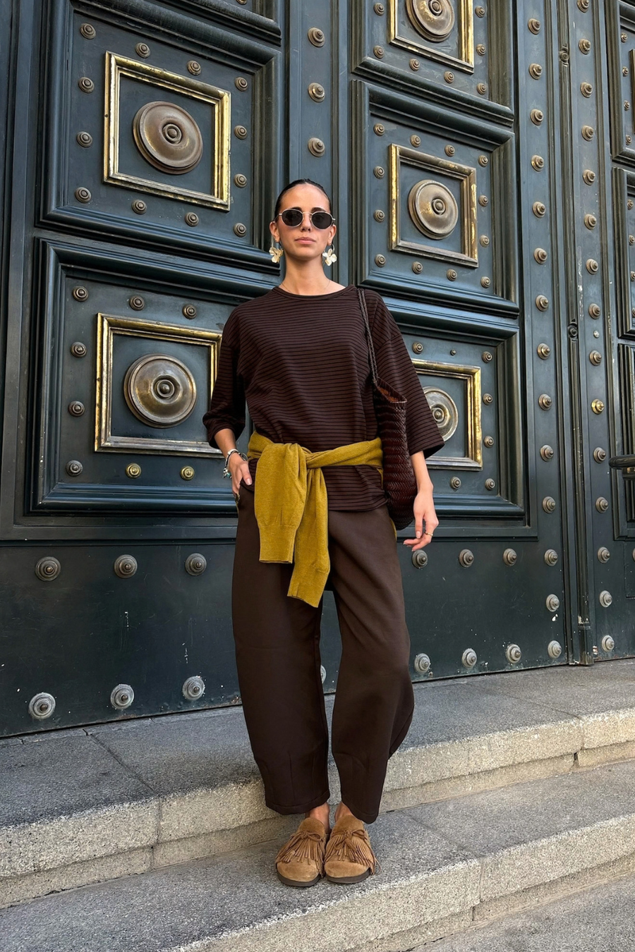 Tailored Balloon Trousers - Chocolate brown