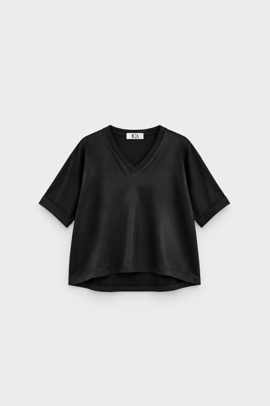 Camiseta Tejido Combinado - Negro