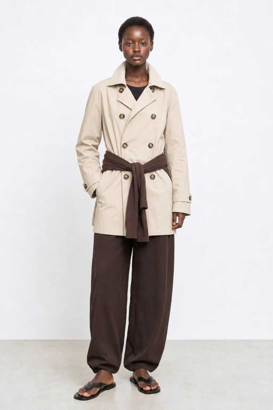 Gabardina Midi - Beige