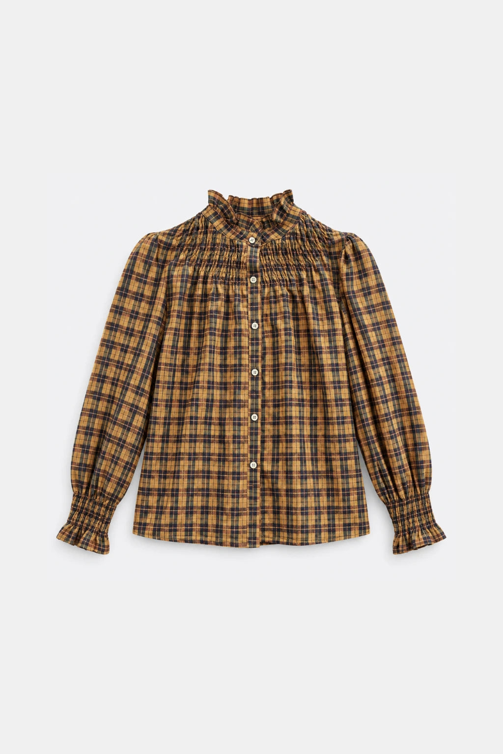 Blusa Cuadros Nido Abeja