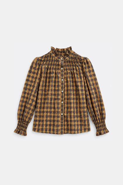 Blusa Cuadros Nido Abeja