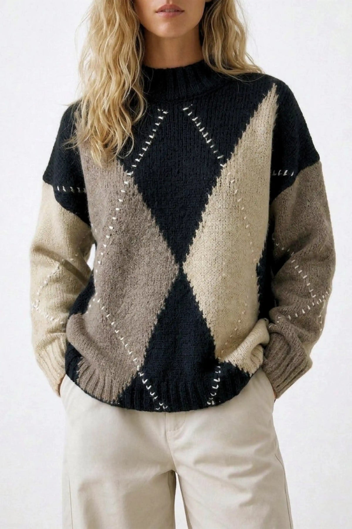 Jacquard Knit Sweater