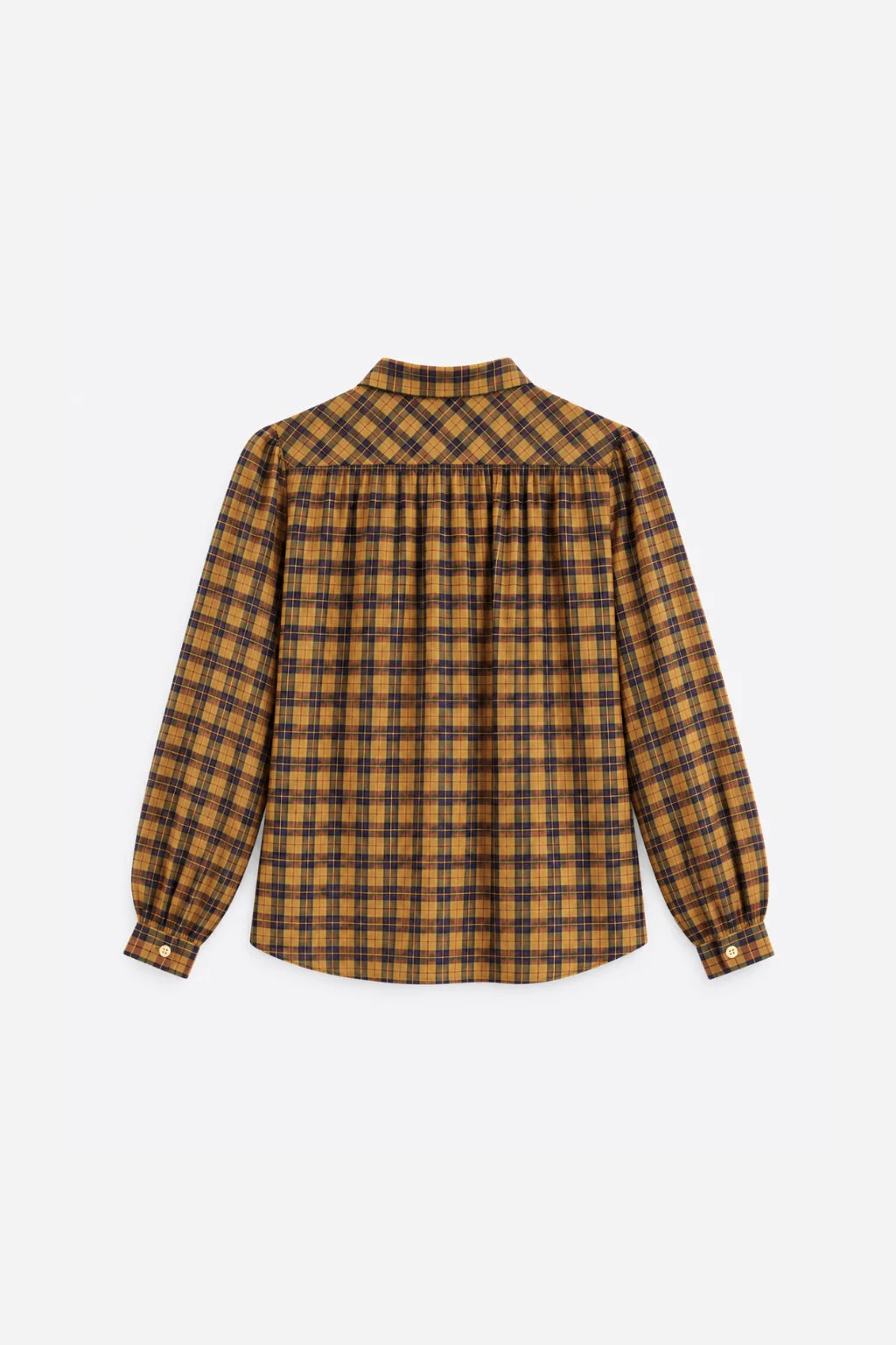 Ruffle Plaid Shirt