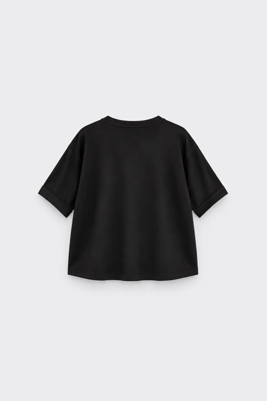 Camiseta Tejido Combinado - Negro