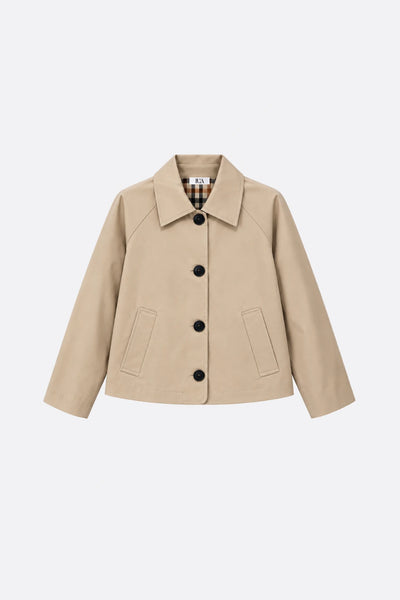 Short Straight Trench Coat