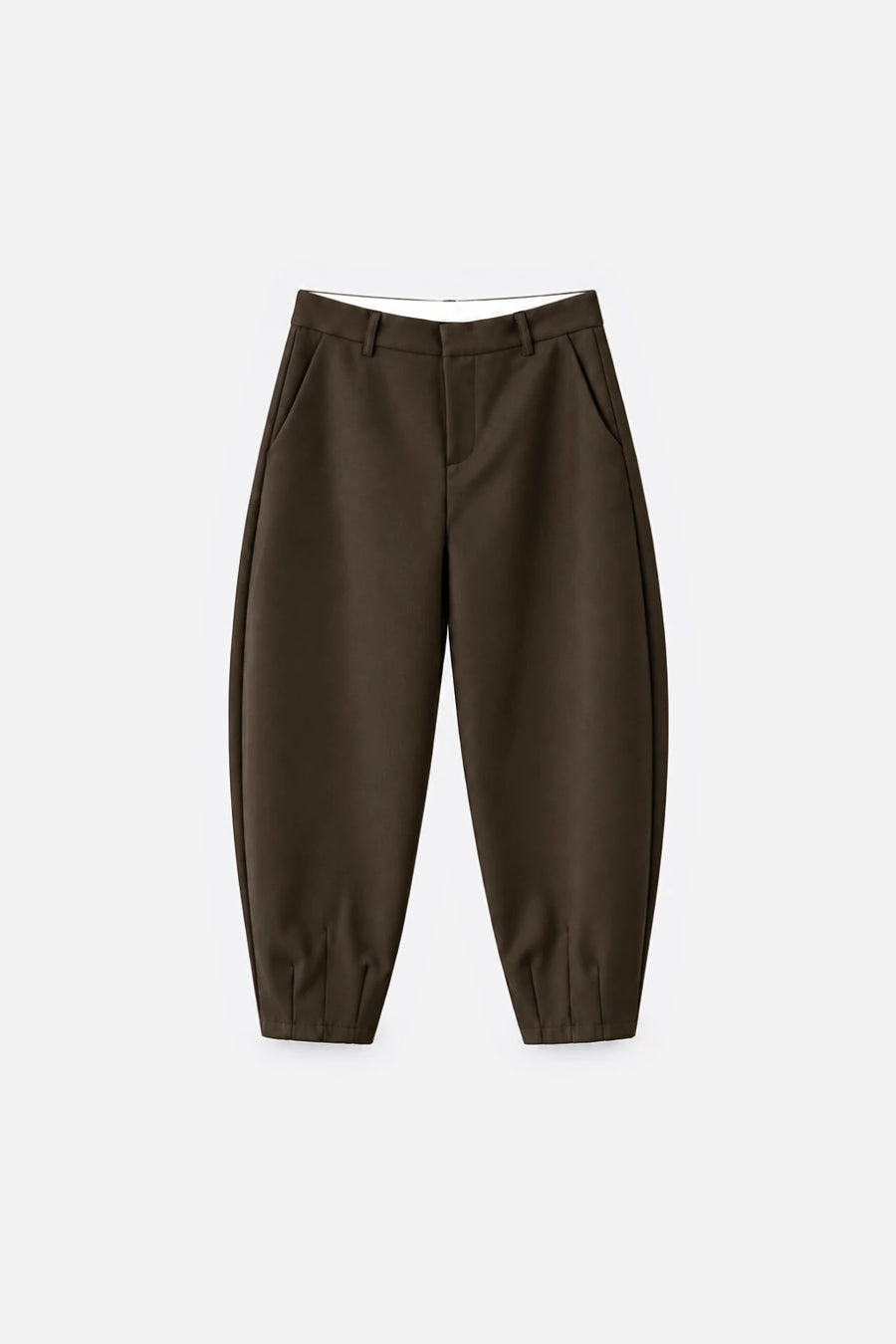 Tailored Balloon Trousers - Chocolate brown