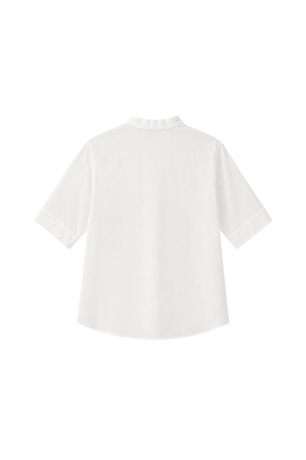 Blusa Satinada Manga Francesa - Blanco