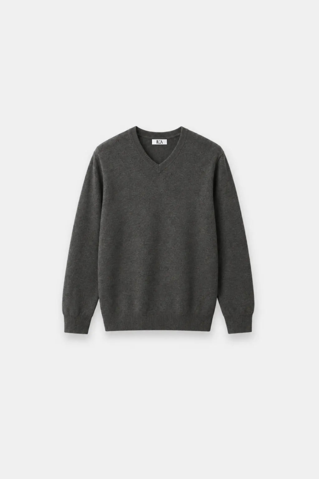 Fine-Knit V-Neck Sweater