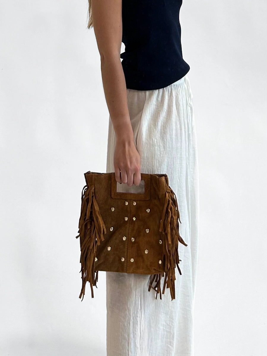 Bolso Flecado Tachuelas - Camel