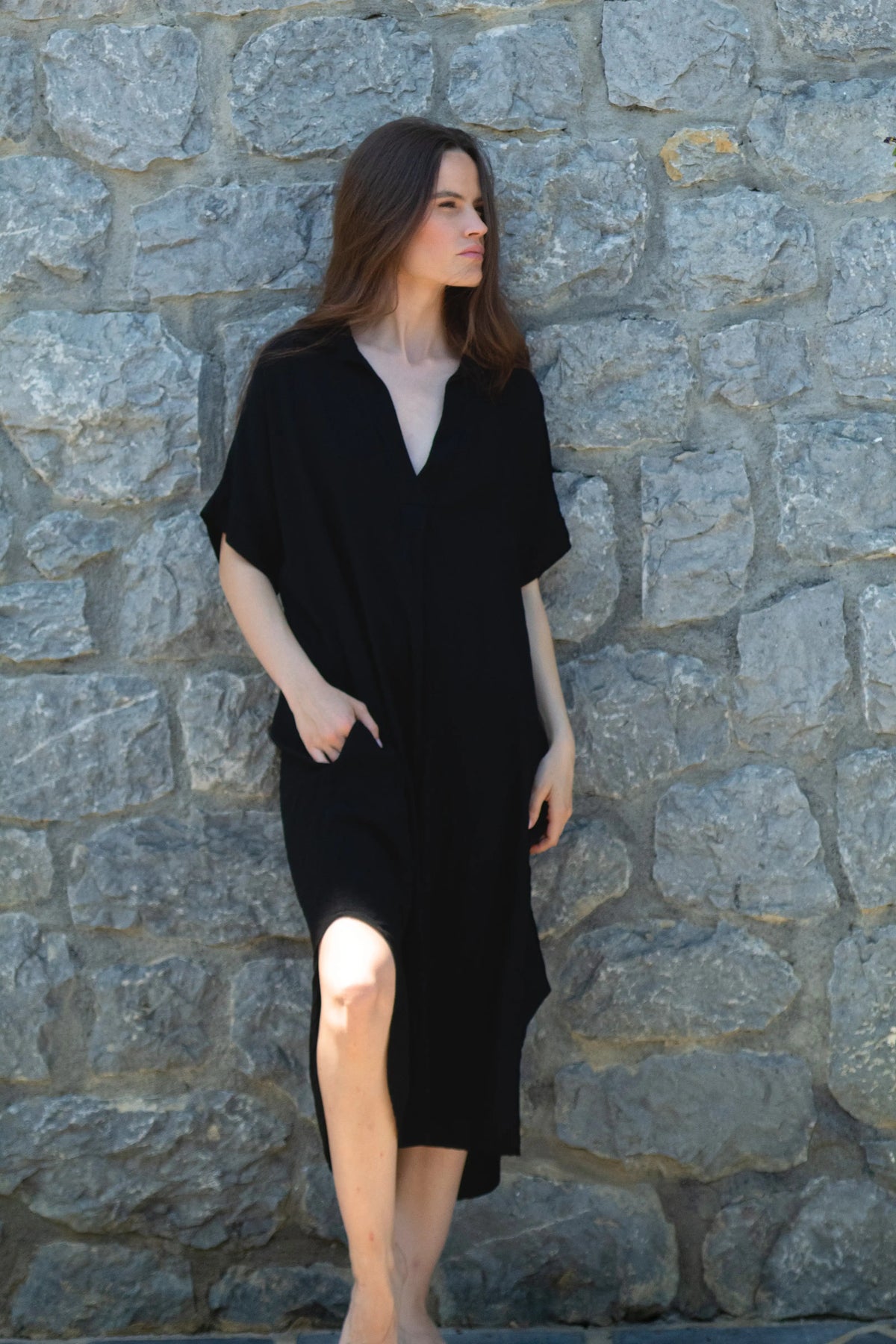 Vestido Camisero - Negro
