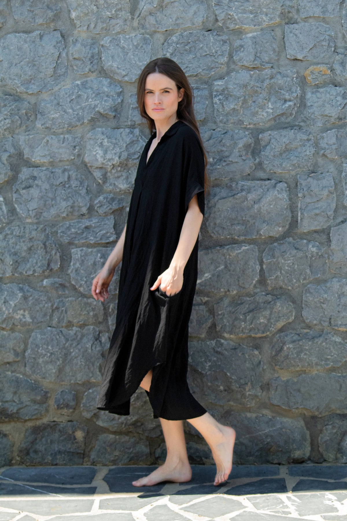 Vestido Camisero - Negro