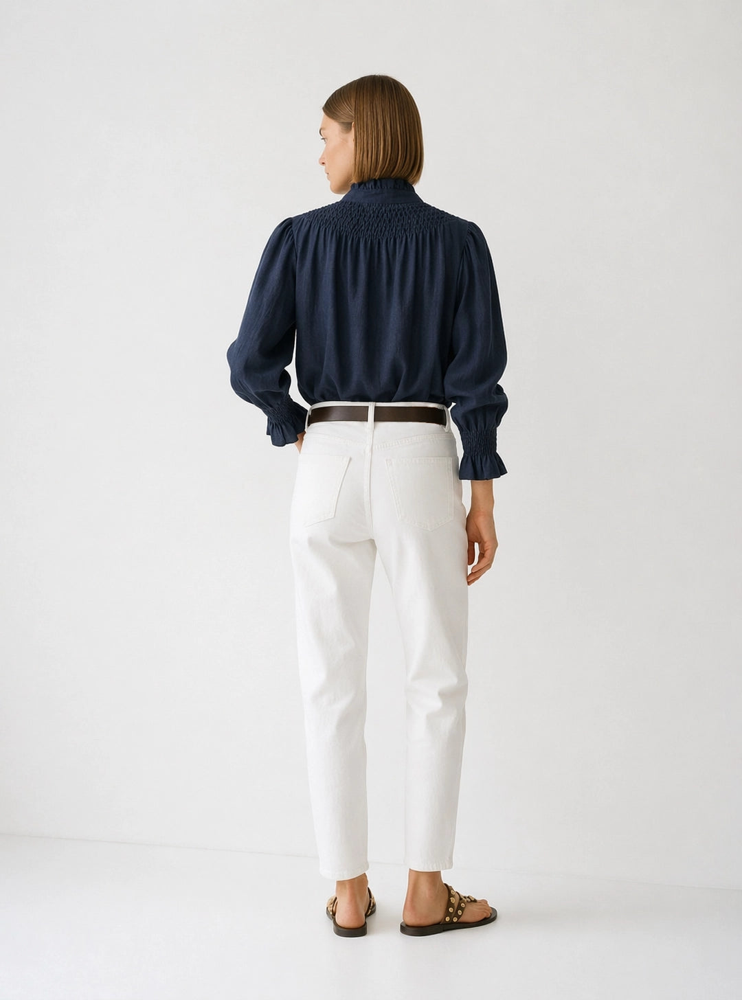 Pantalón Recto - Blanco