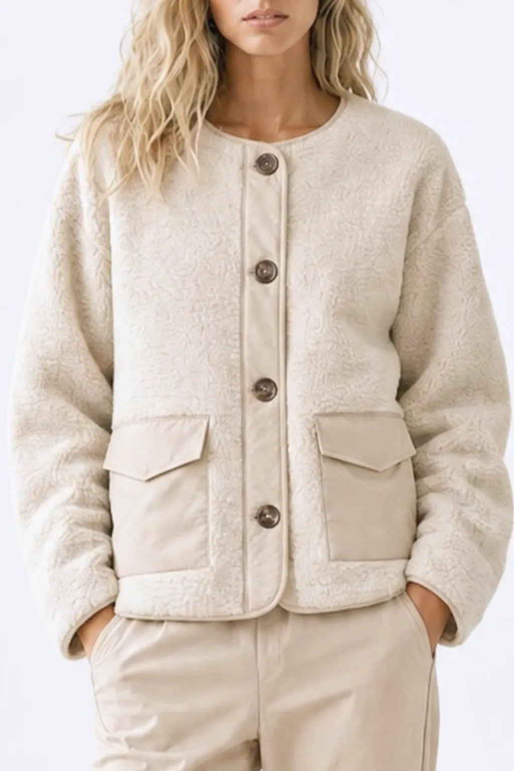 Chaqueta Borrego Combinada