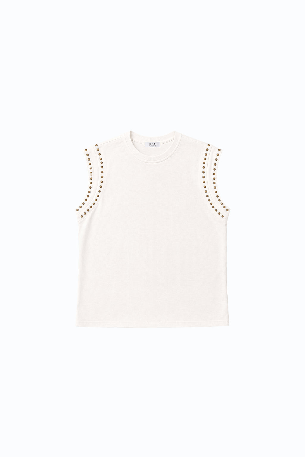 Camiseta Tachas Doble Manga - Blanco