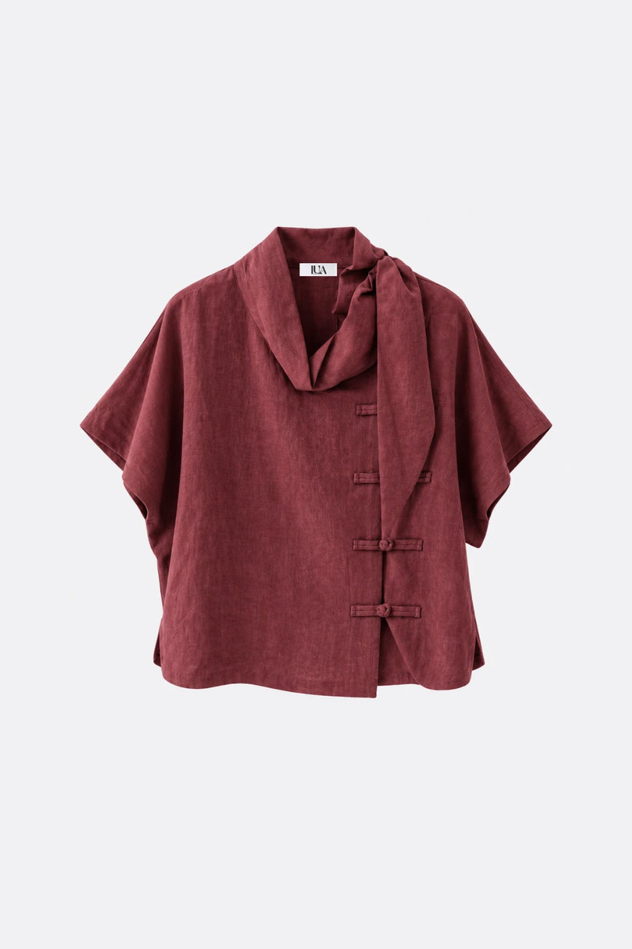Blusa Alamares Manga Corta - Vino