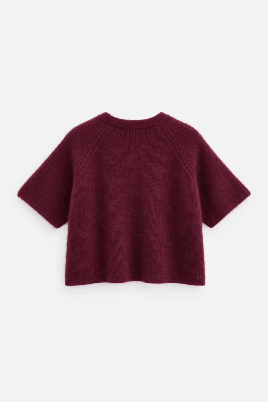 French Sleeve Sweater — Wine