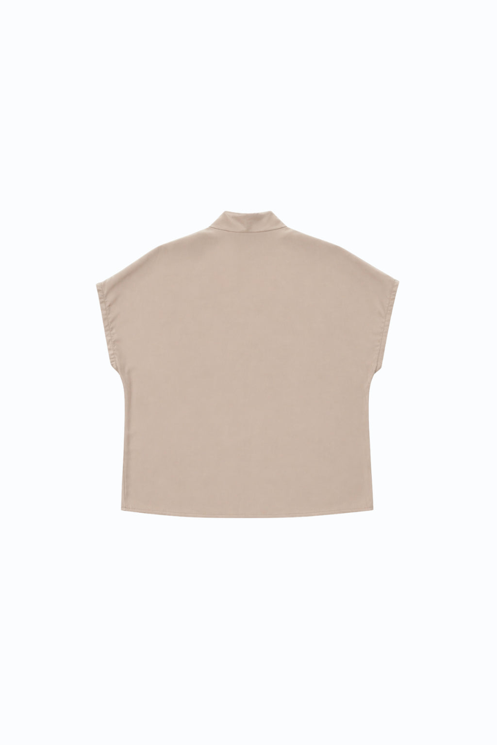 Blusa Pico Manga Midi - Taupe