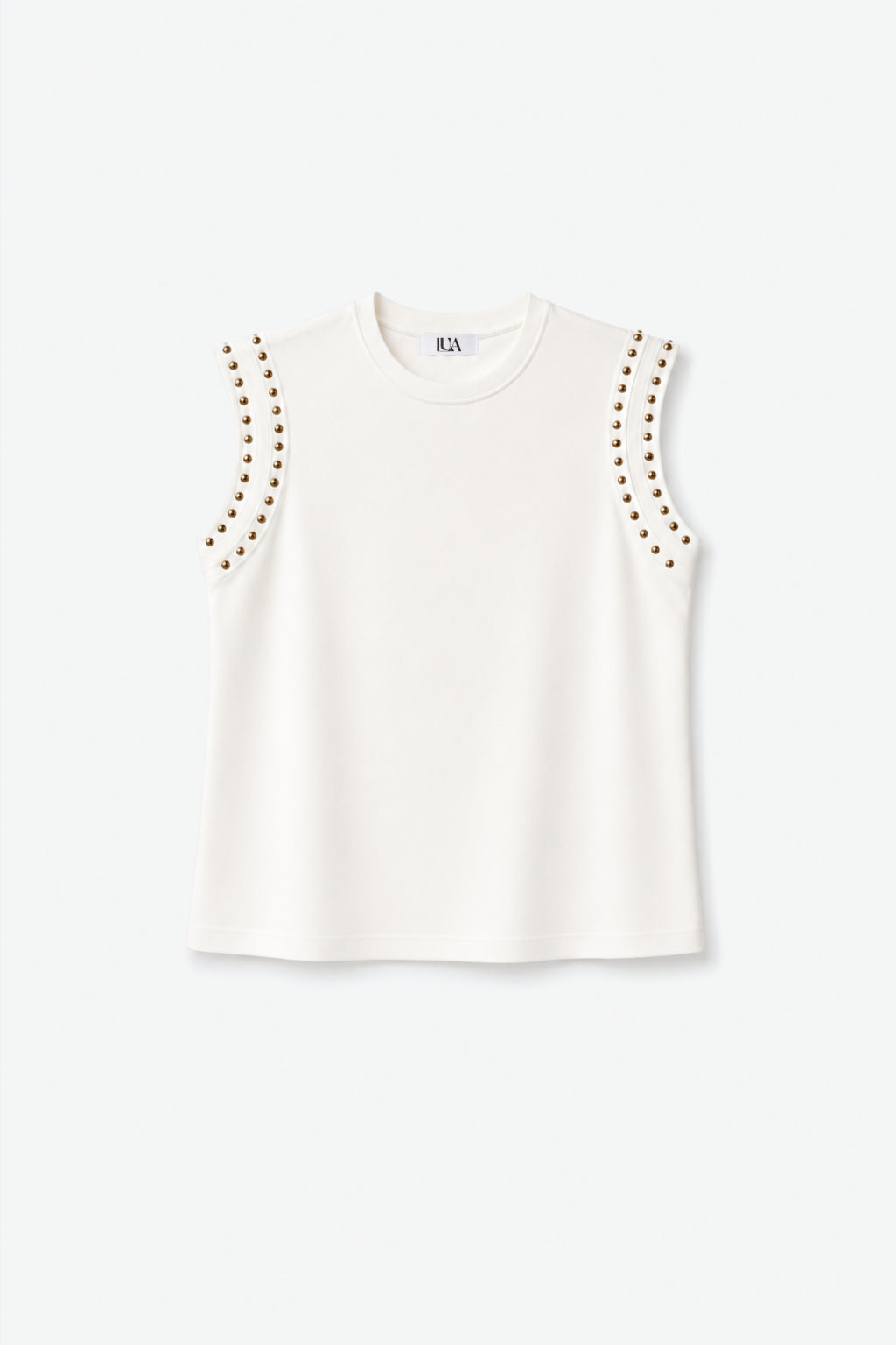 Camiseta Tachas Doble Manga - Blanco