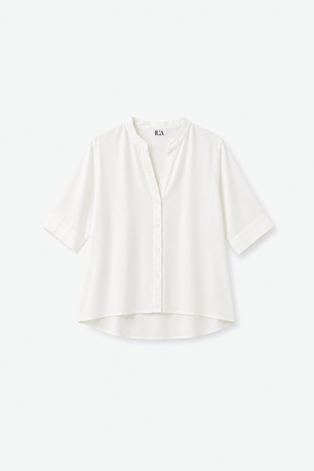 Blusa Satinada Manga Francesa - Blanco