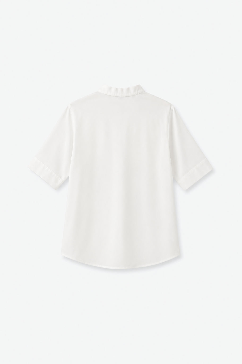 Blusa Satinada Manga Francesa - Blanco