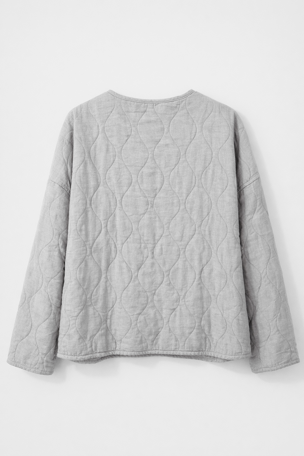 Chaqueta Acolchada Abotonada - Gris