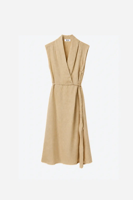Vestido Lino Frunce Cintura