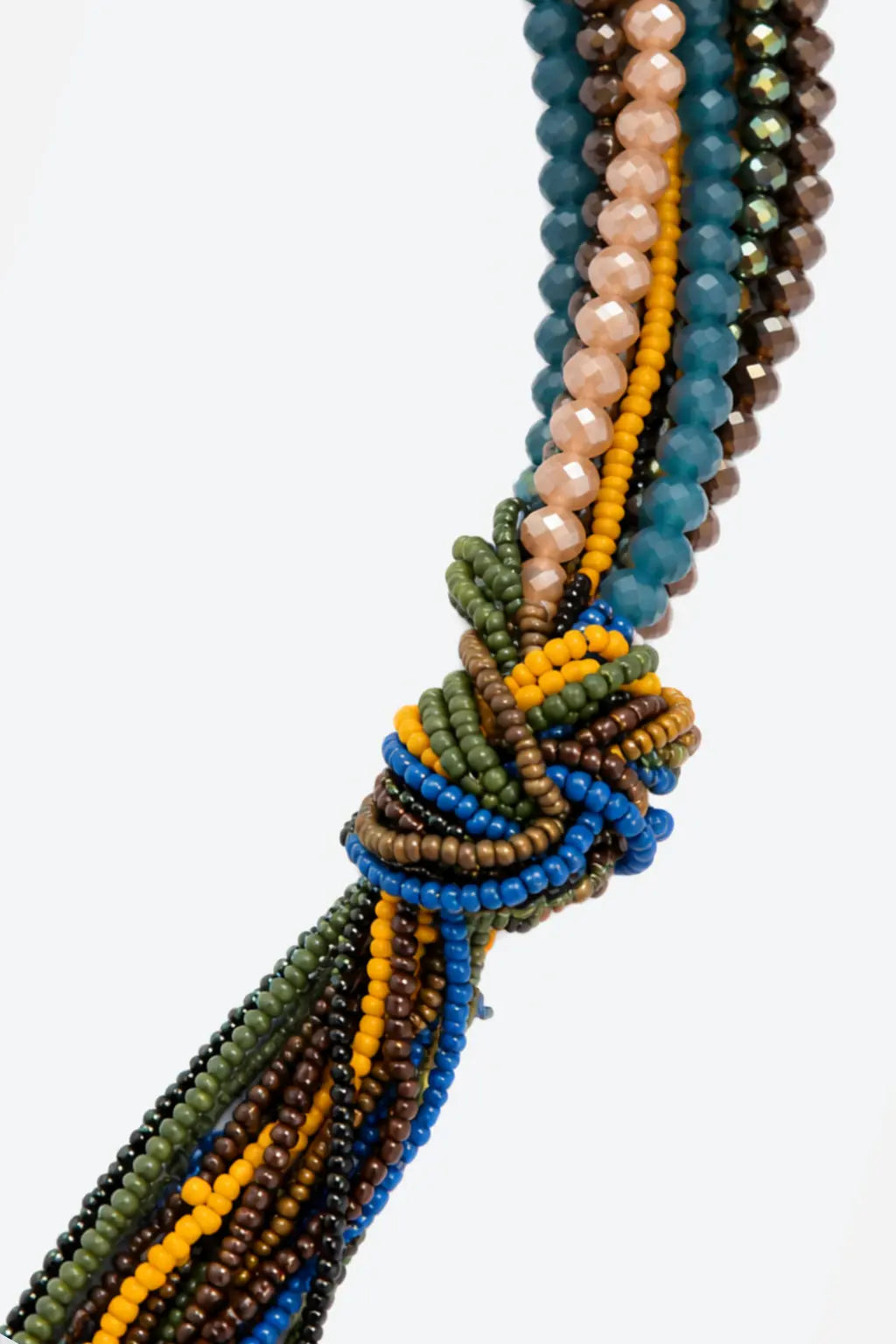 Collar Doble Nudo Piedras Naturales