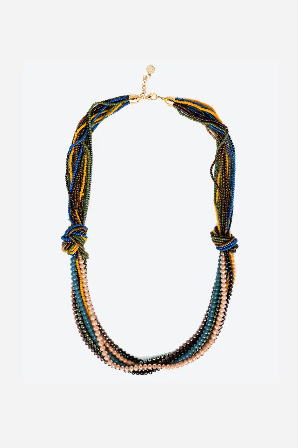 Collar Doble Nudo Piedras Naturales