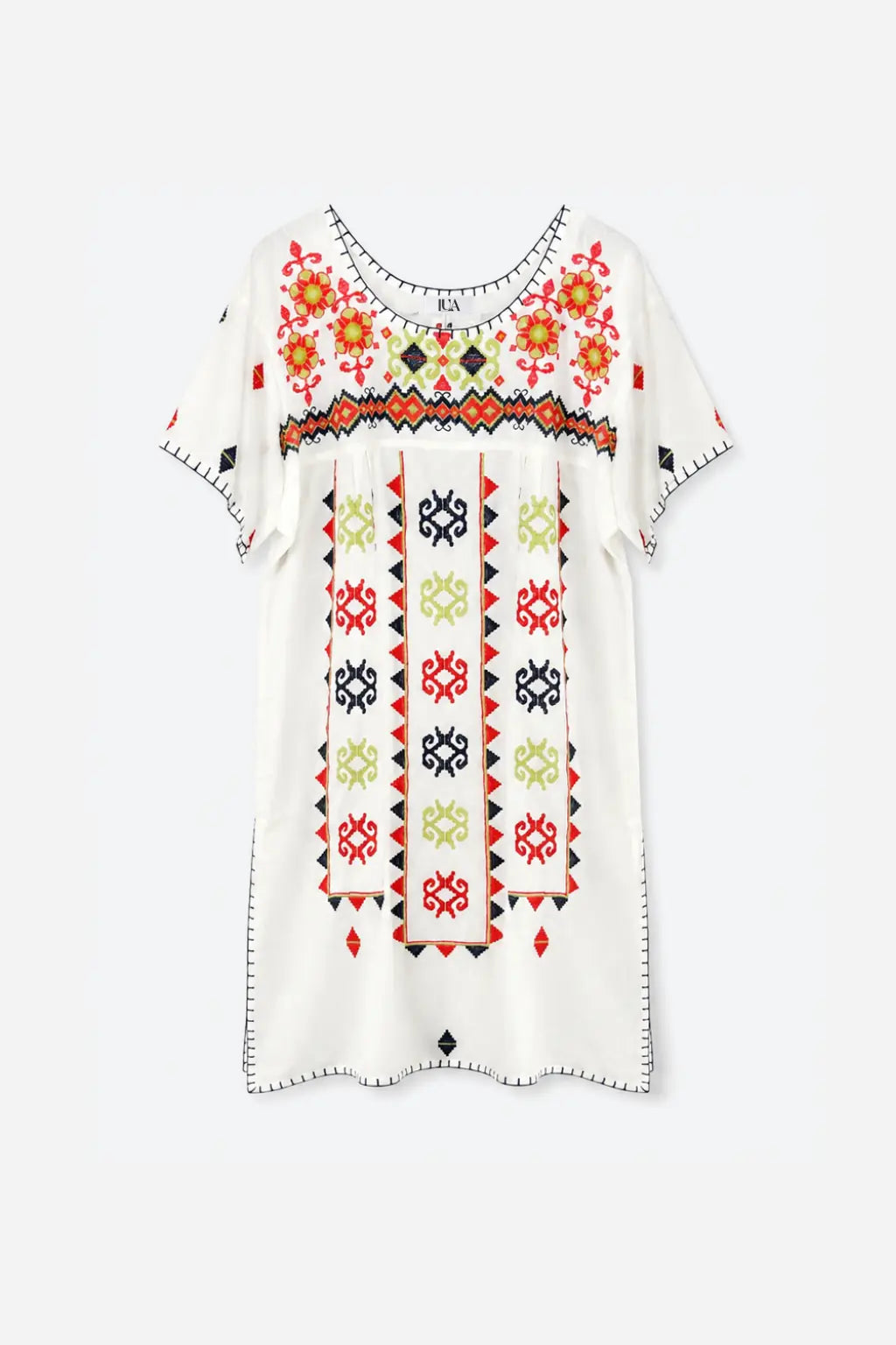 Vestido Corto Boho Bordado