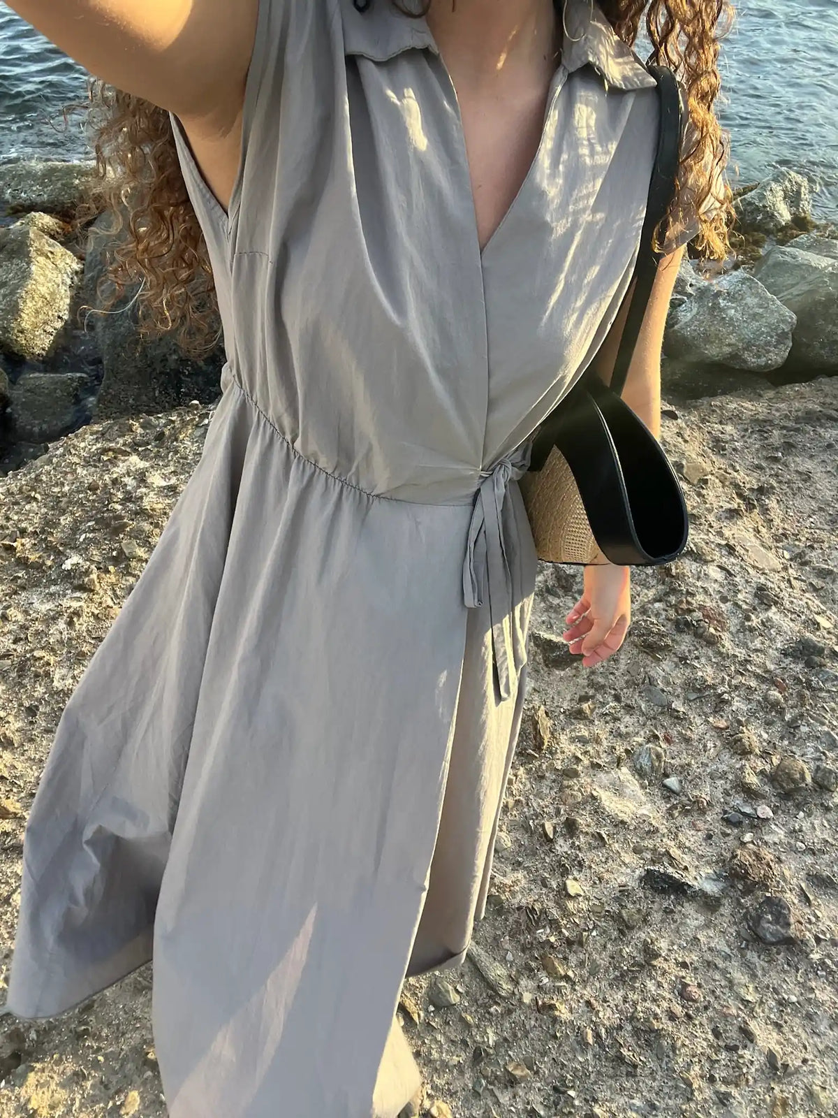 Vestido Camisero Lazada - Taupe