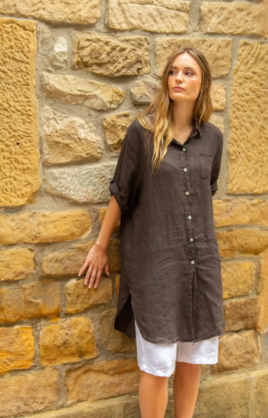 Vestido Camisero Lino