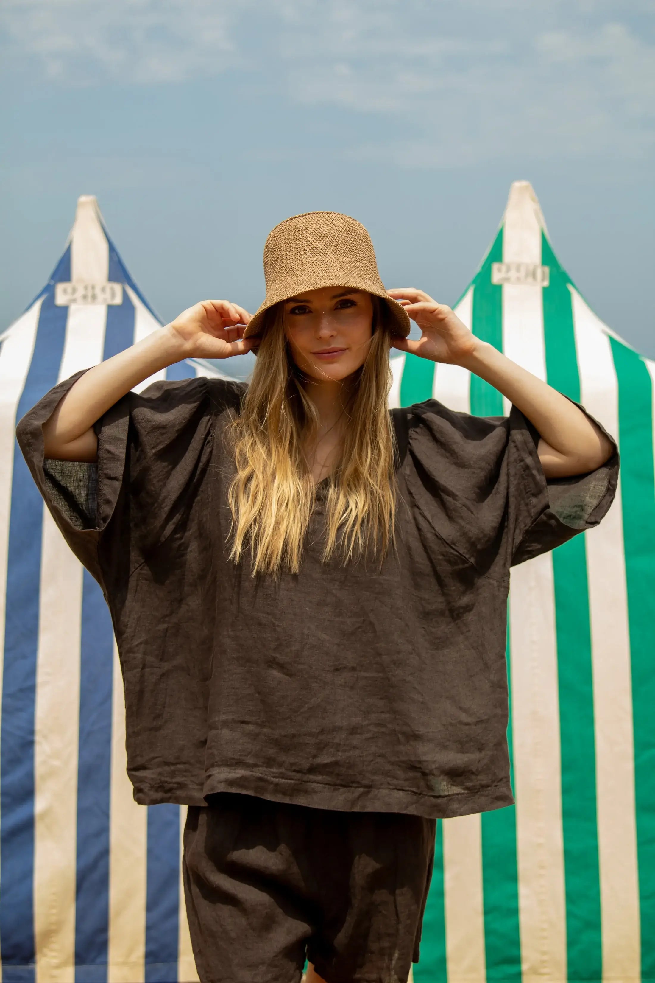 Blusa Manga Fluida Lino