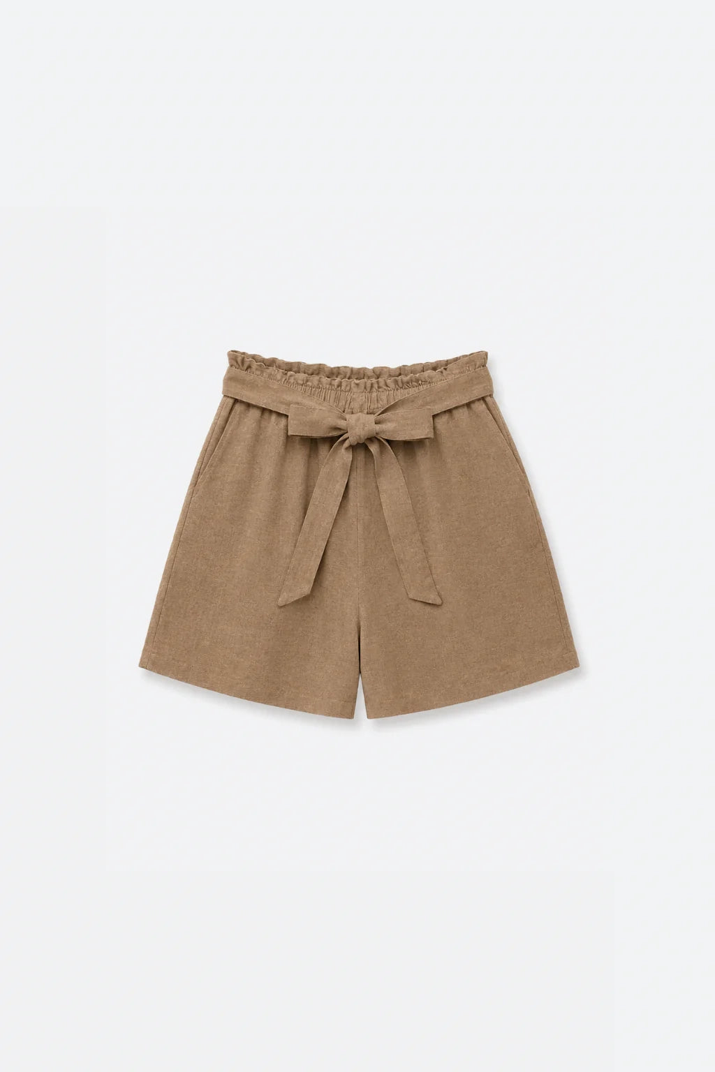 Short Cintura Lazada Lino