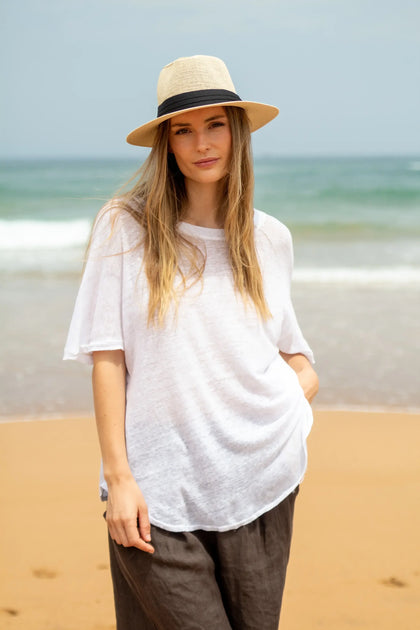 Camiseta Cuello Redondo Lino
