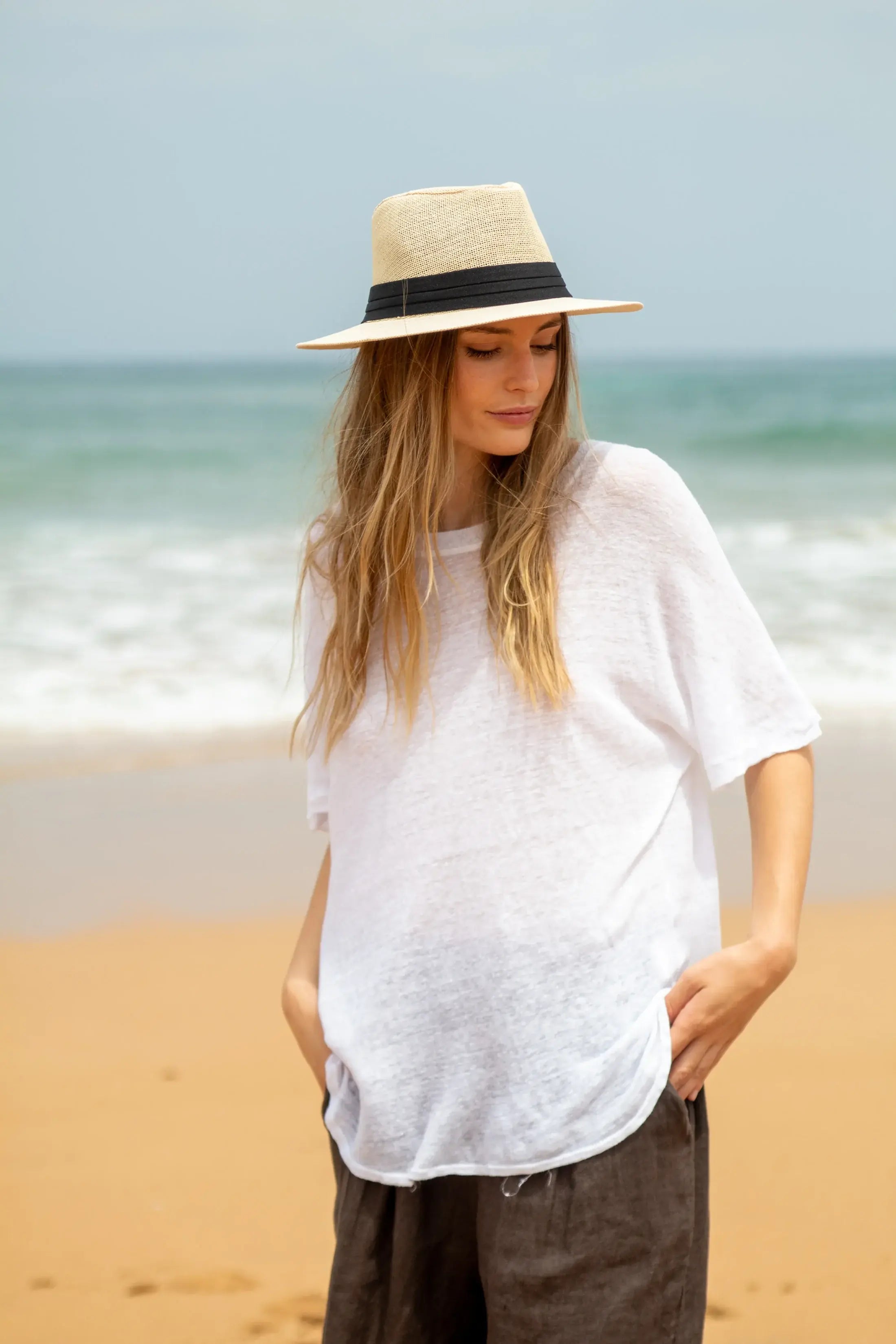 Camiseta Cuello Redondo Lino