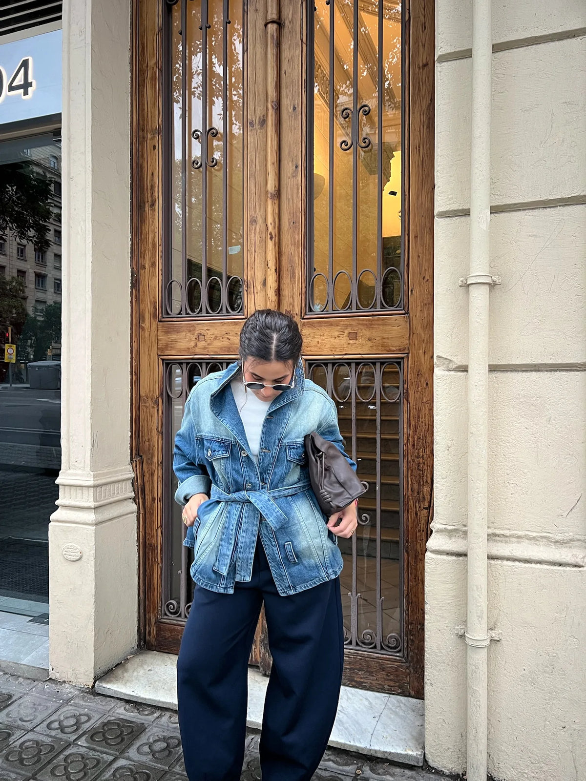 Denim Belted Jacket