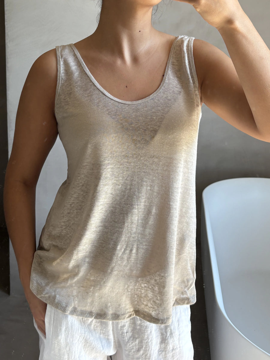 Básica Lino Tirante - Beige