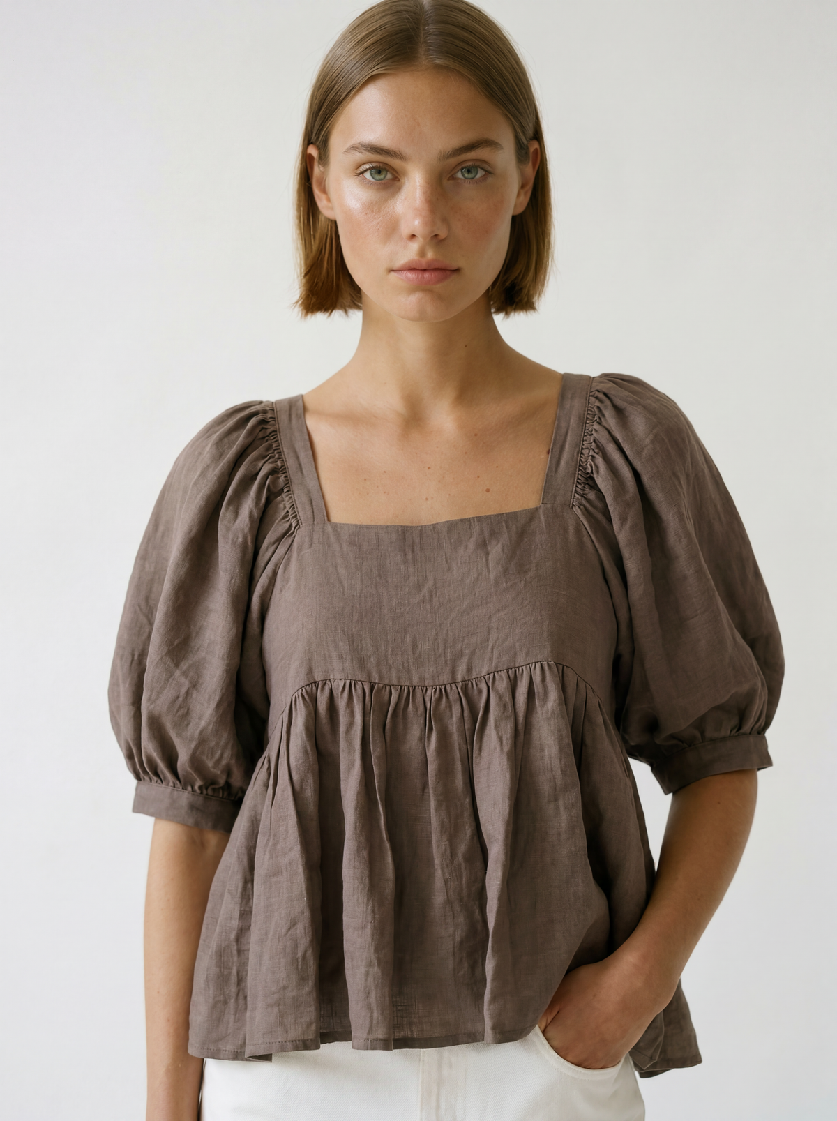 Top Camille - Marrón